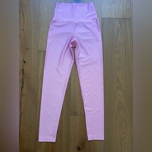 Shimmery pink Beach Riot leggings.  Size small